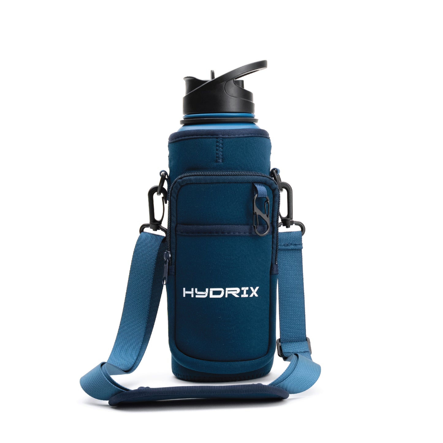 Hydrix Midnight Sky 1.2L navy bottle with sleeve – ideal for Dubai commutes, workouts, or relaxing at the pool