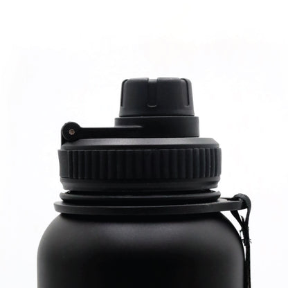 Hydrix 40oz black bottle with thermal lock lid – keeps drinks hot or cold on Dubai office or beach days